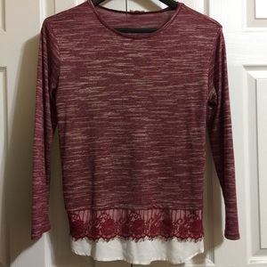 Top with Beautiful Lace Detail & Layered Bottom